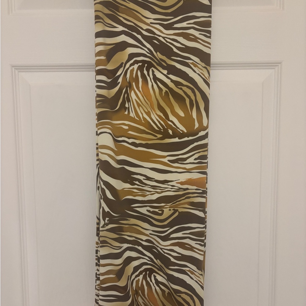 Zebra Print Scarf in Brown and Tan